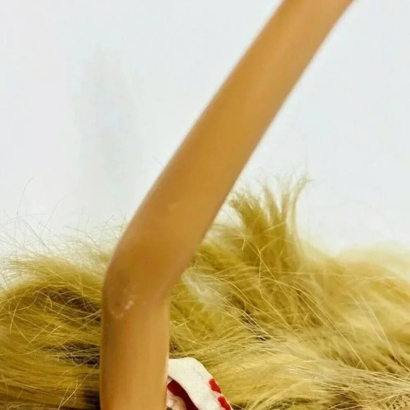 MATTEL BARBIE Doll Blonde Hair Blue Eyes Red White Dress 12" Tall Used - Picture 8 of 11